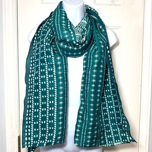 New Eileen Fisher organic Cotton/Silk Geometric Scarf